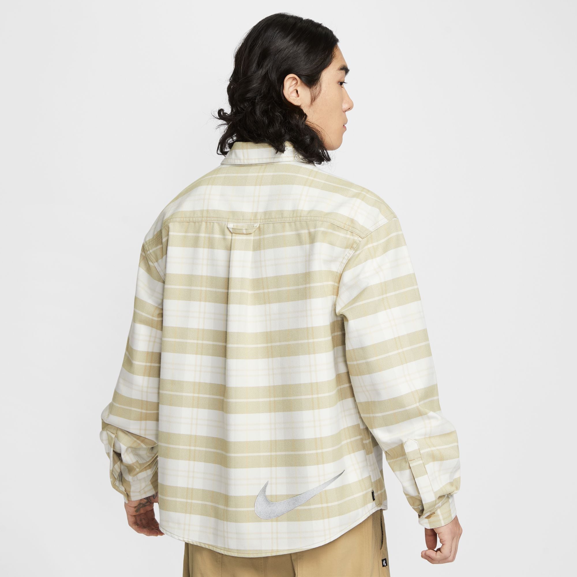 NIKE SB FLANNEL BTN UP KOSTON L/S TOP SAIL/LTBONE | HIGHFIVE