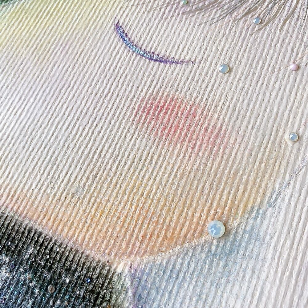 一点物原画》馬の絵【幸運を運ぶ白馬】ヒーリングアート エネルギーの