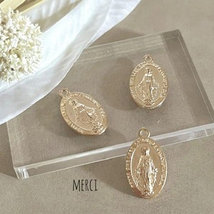 オーバル聖母マリア様ゴールドチャーム/宗教