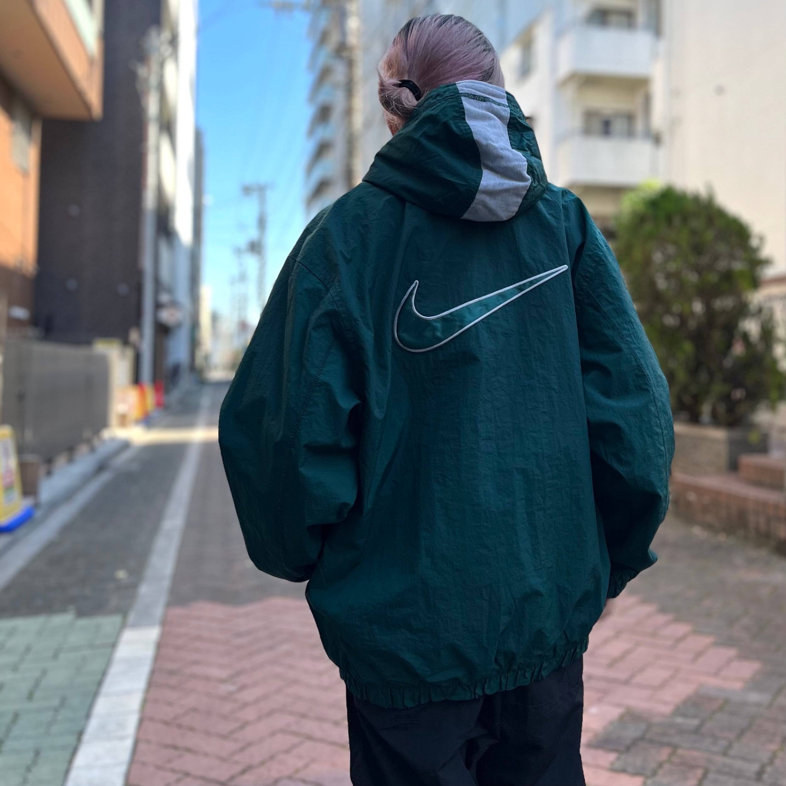 90年代 size：XL【 NIKE 】ナイキ 中綿ナイロンジャケット ナイロン ...