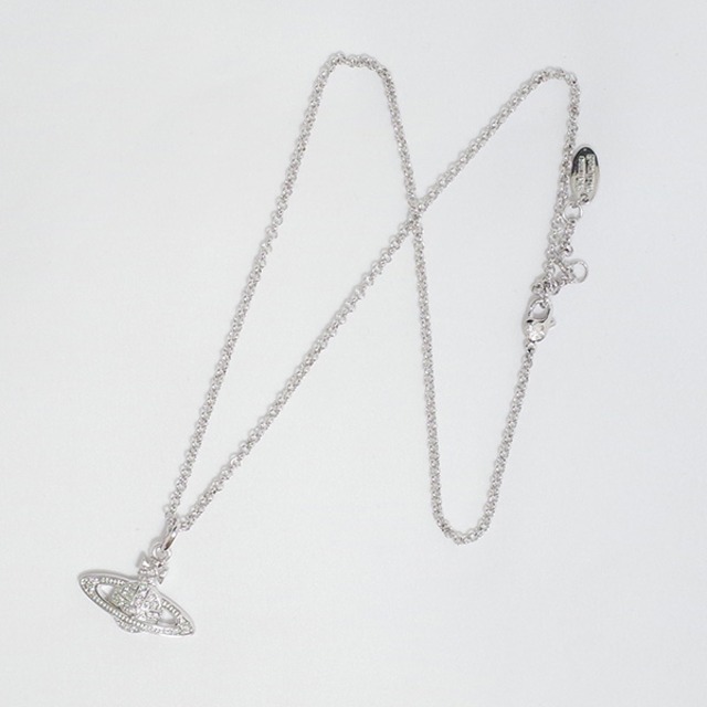 ヴィヴィアンウエストウッド VIVIENNE WESTWOOD オーブ ネックレス レディース 63020086-W110 (63020086-02P116) MINI BAS RELIEF PENDANT シルバー クリスタル