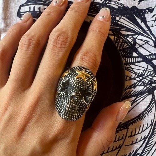 TOPANGA Jewelry  Star Skull Ring Size 18 24 25 26 スタースカルリング　スカル　星　リング　指輪　ring　骸骨　ガイコツ　頭蓋骨　ギフト　プレゼント