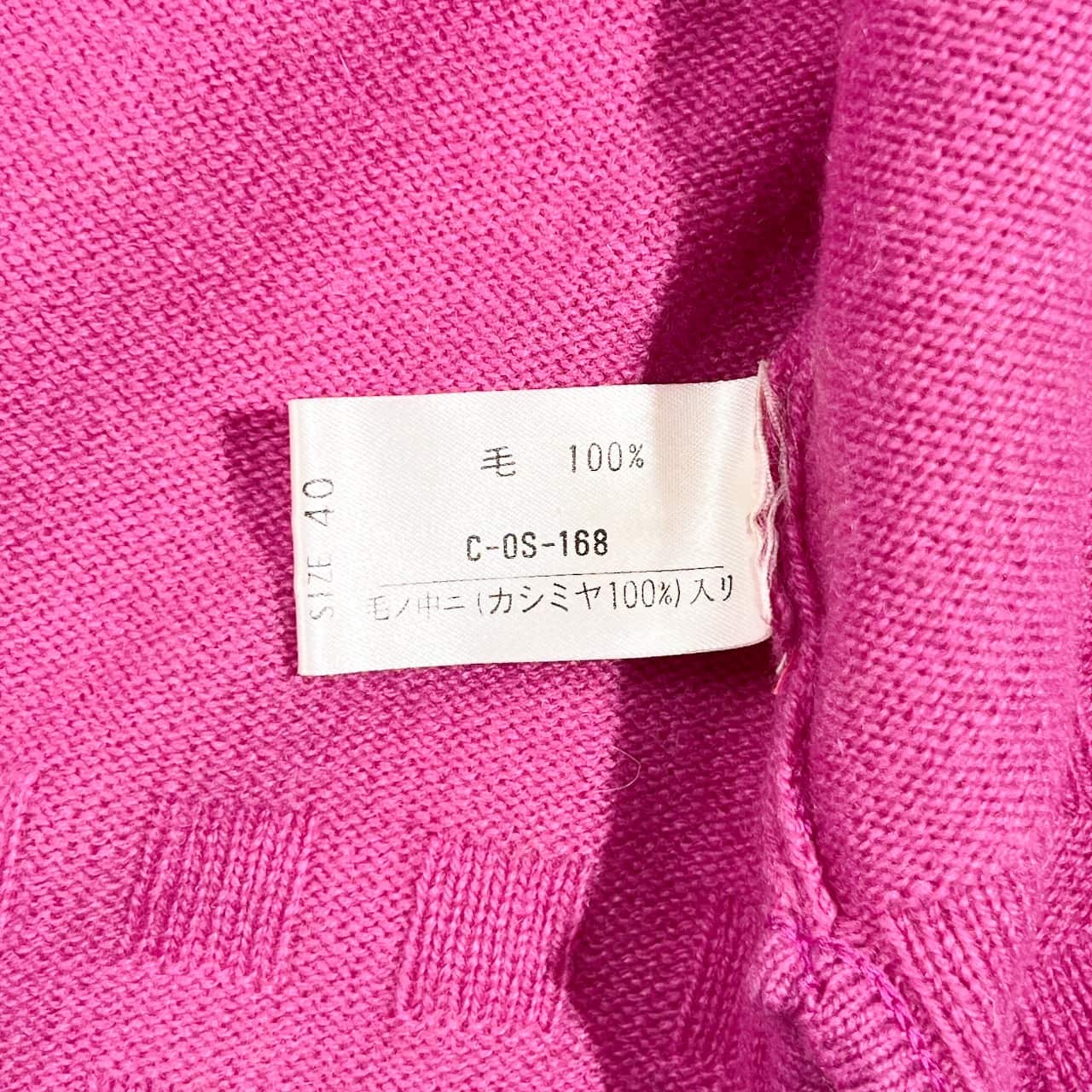 カシミヤ100% LANCETTI ランチェッティ ニット カーディガン 羽織/ピンク系 レディース