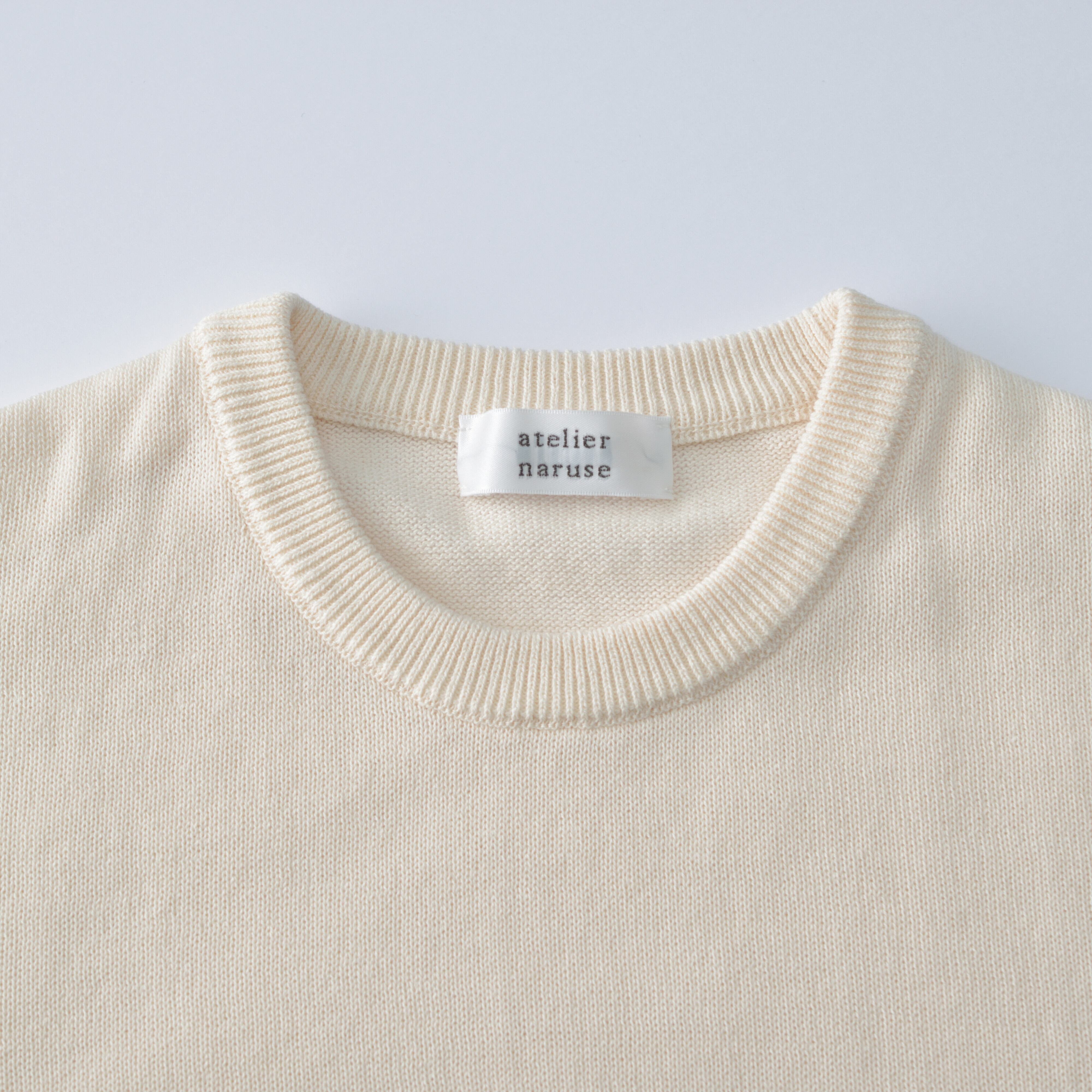 atelier naruse アトリエナルセ コットンニットバイカラースリーブ