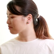 ラフカットシリーズ K10YG 翡翠ラフカットピアス A貨翡翠 jd_mm1175