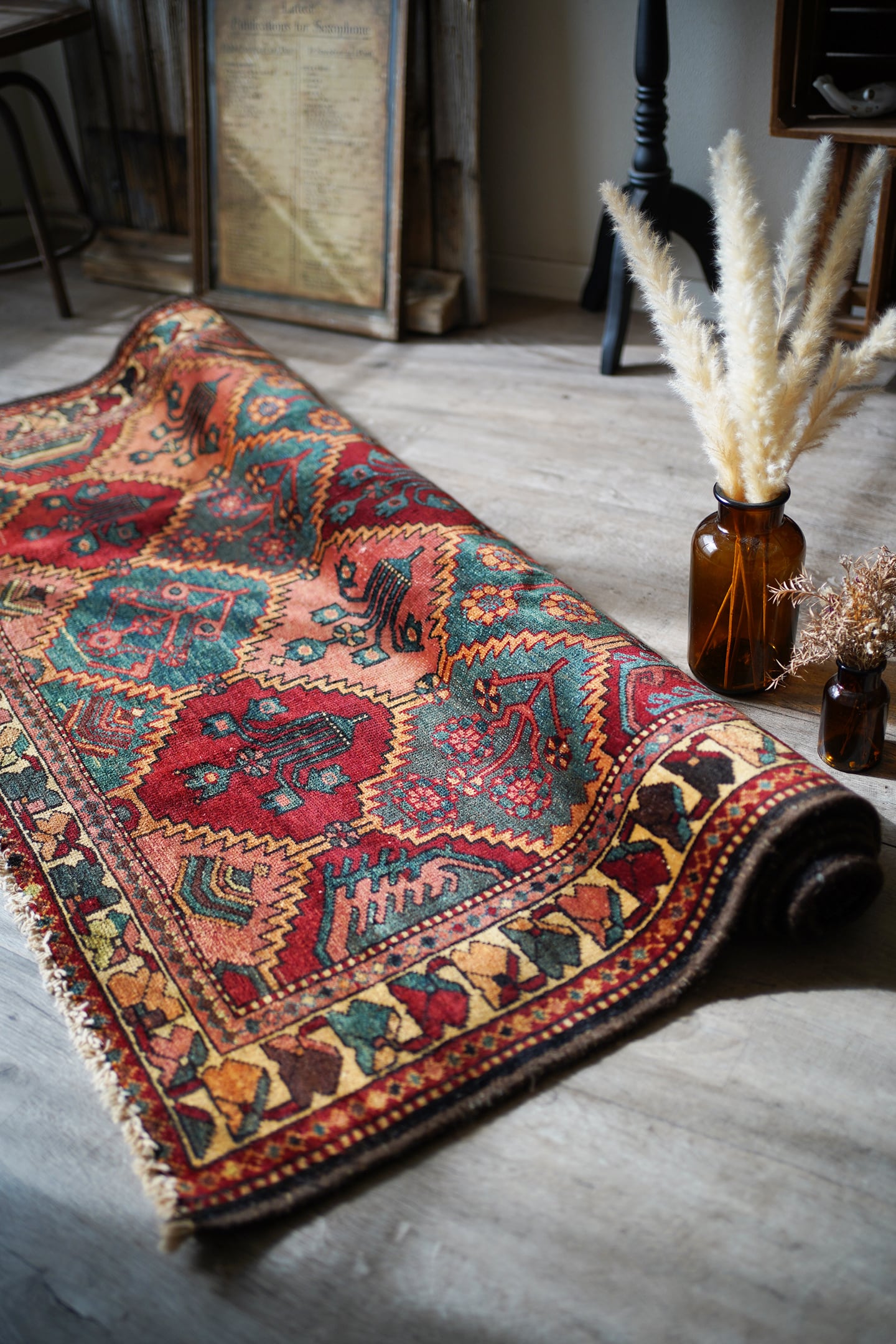 174】Vintage Persian Afshar rug 1950's | ヴィンテージラグ専門店