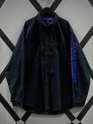 【X VINTAGE】“POLO SPORT RALPH LAUREN” Logo Print Oversized L/S Shirt