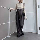 【鹿児島先行販売】ピンストライプサロペットPT/チャコール