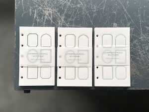 M5 LETTERPRESS REFILL 6frame【Black/Bronze/Pale blue】