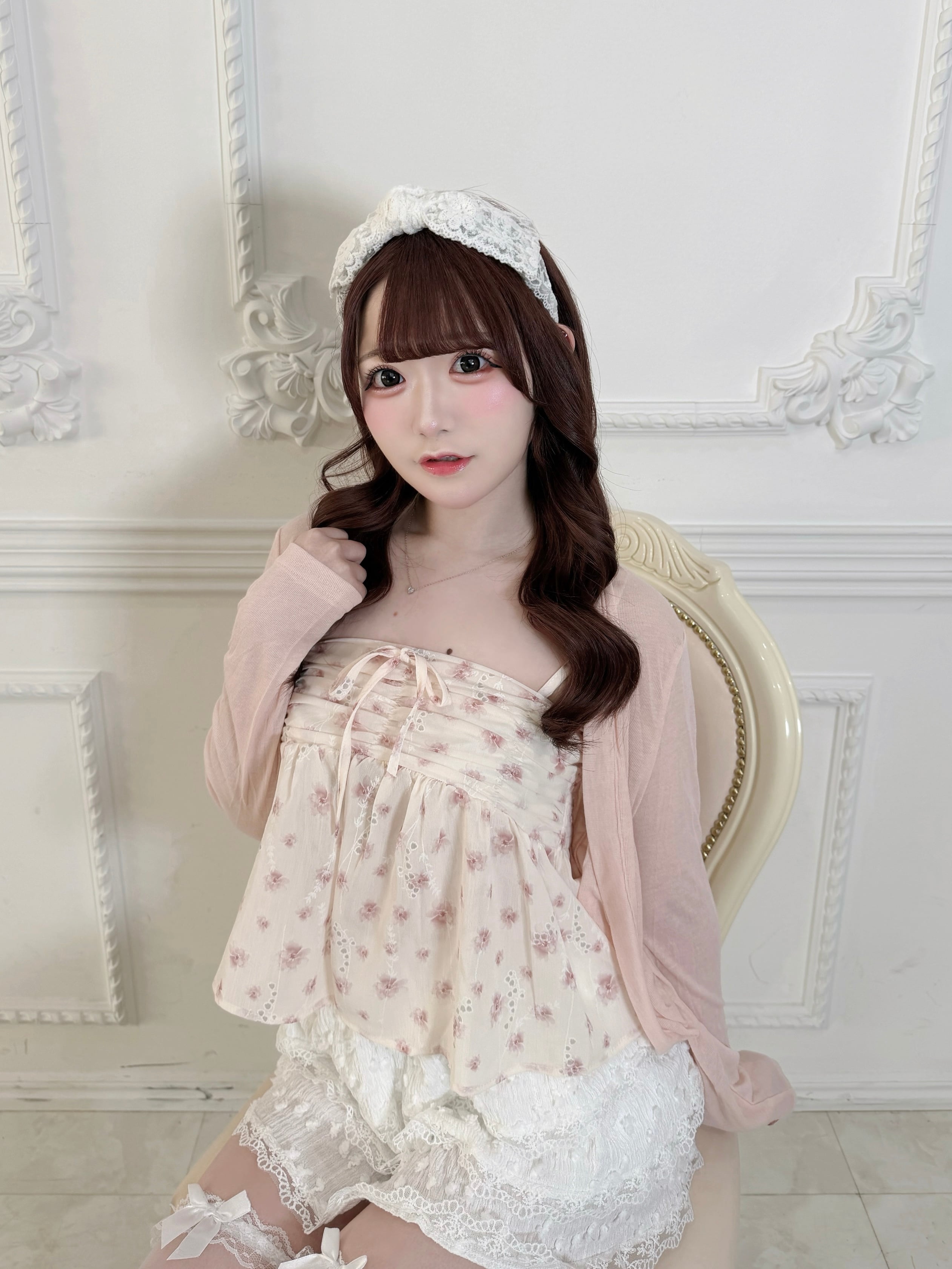 flower shirring ensemble