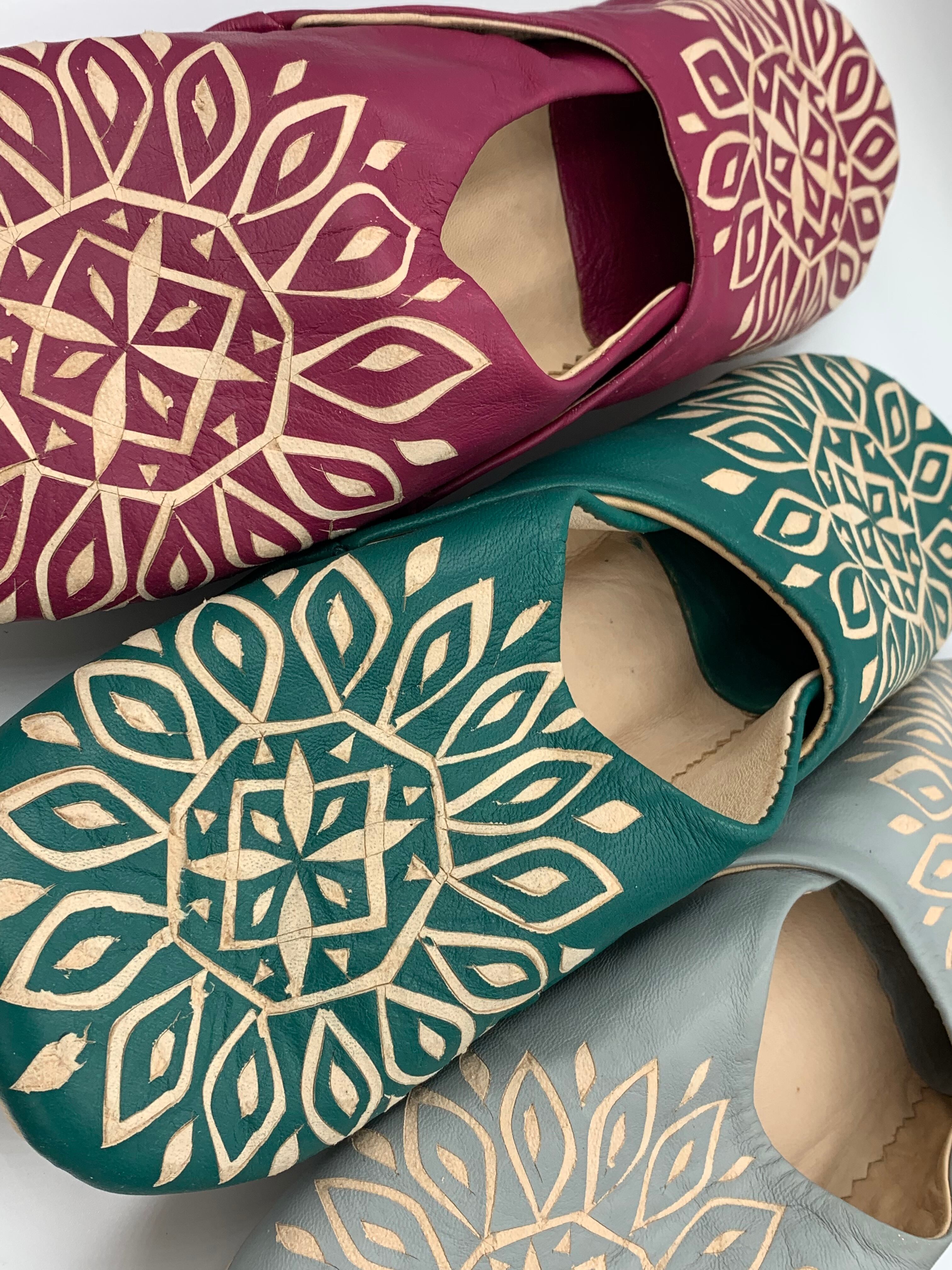 モロッコキリヌキバブーシュ(赤紫9)