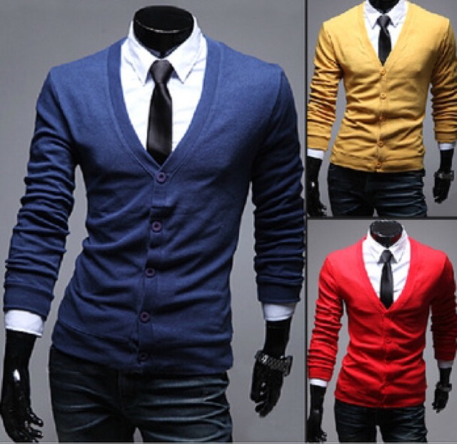 カーディガン メンズ Vネック おしゃれ ビジネス M Xxl St465