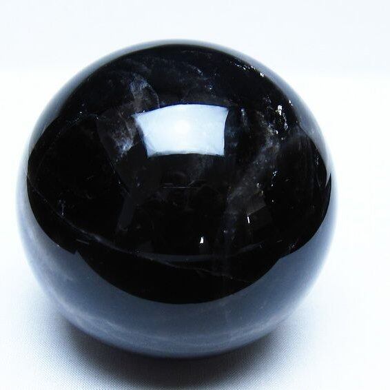 モリオン 黒水晶 丸玉 82mm スフィア 一点物 151-9325