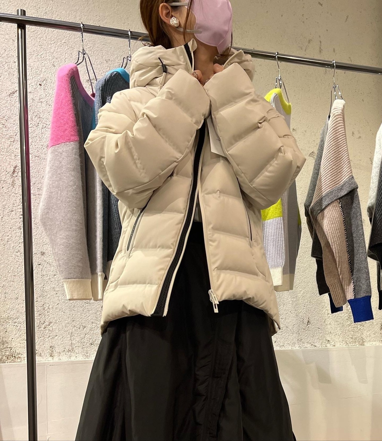 リズレイ　RISLEY risley　 シームレスステッチダウンジャケット　