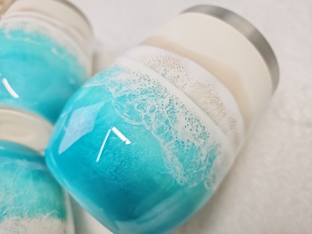 441.オーシャンレジンアート 海のステンレスタンブラー