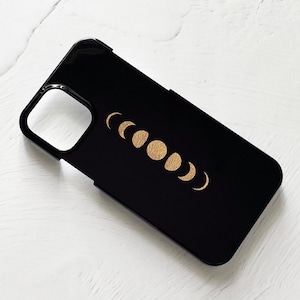 名入れ可能・月の満ち欠け GOLD MOON iPhoneケース ハードケース Androidケース