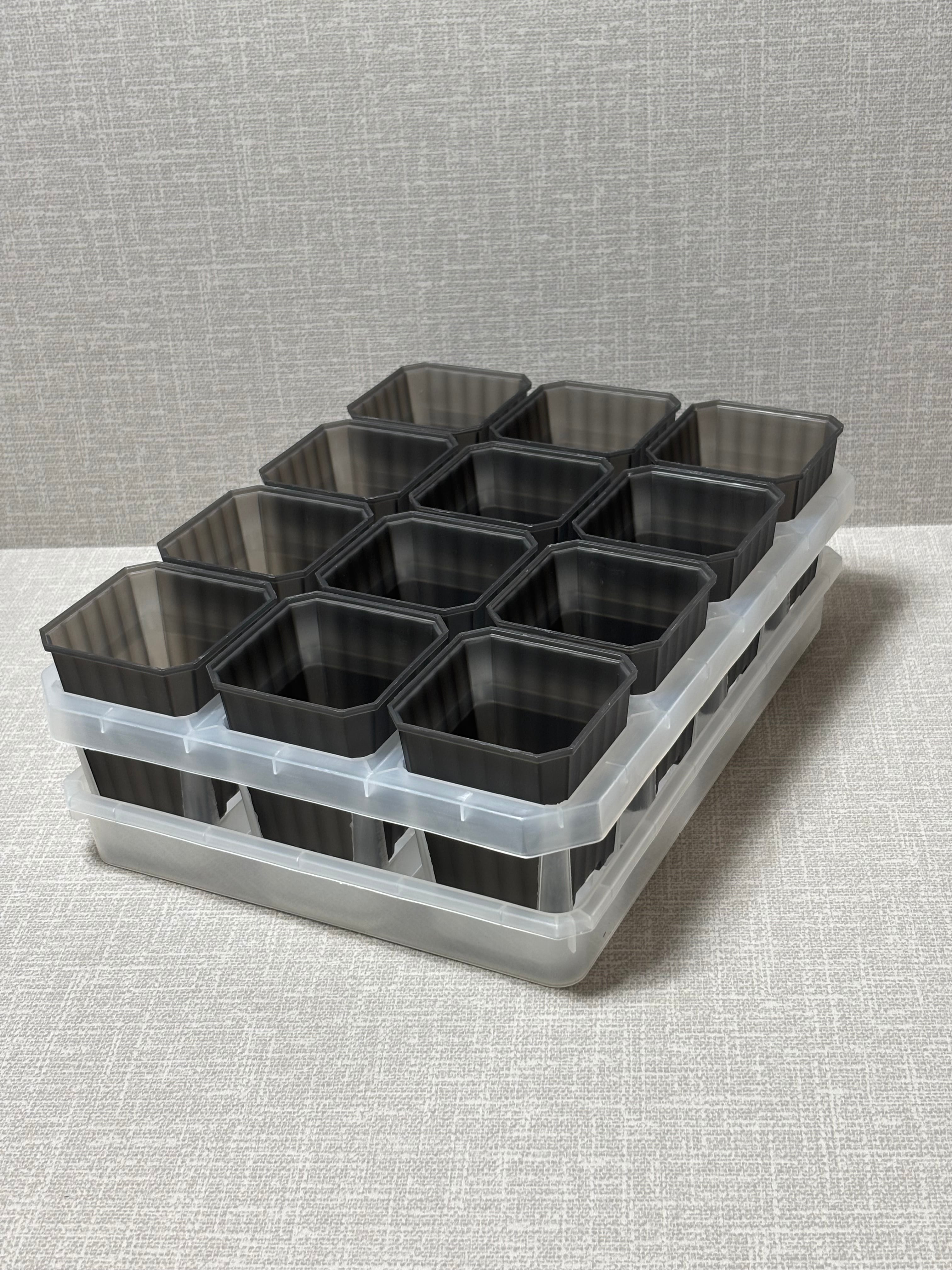 【E6】7㎝ルータルスリット グレーセット 皿付き