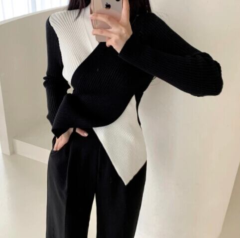 春秋新作 レディース トップス ニット セーター vネック