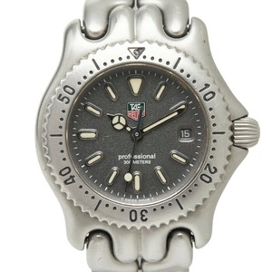 タグホイヤー プロフェッショナル セル 腕時計 S99.215 クオーツ グレー文字盤 ステンレススチール レディース TAG HEUER 【中古】