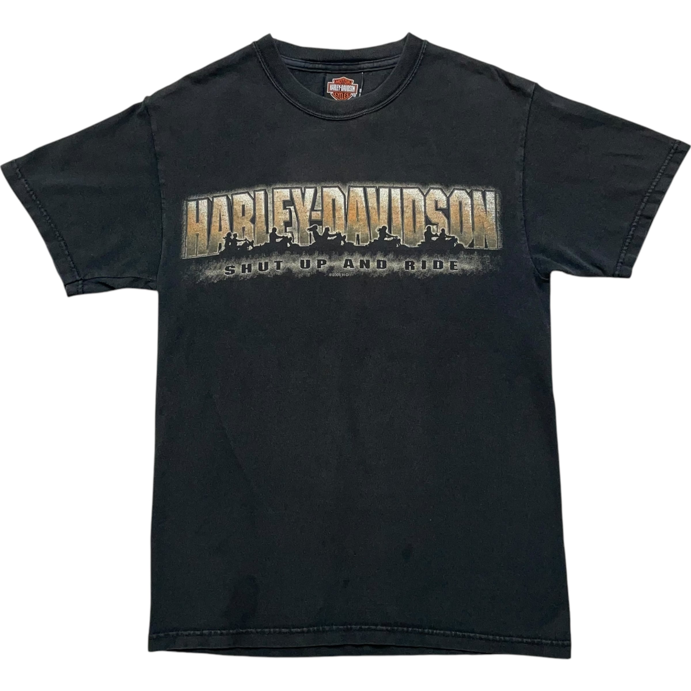 《S》 Harley-Davidson ハーレーダビッドソン Tシャツ Hanesボディ 両面プリント ブラック USA製 no.6621