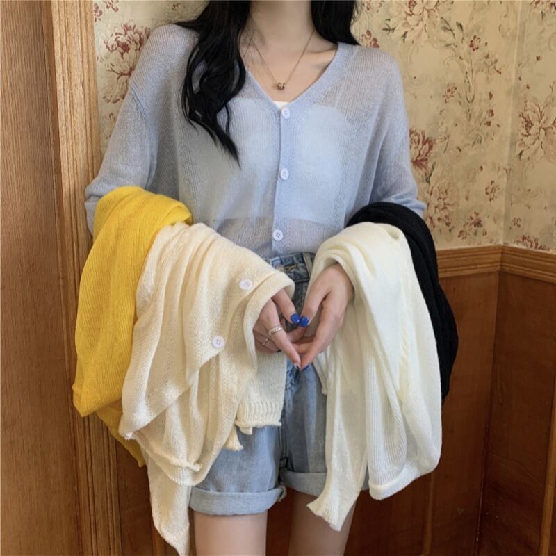 スタイルVネックセーター オータムルーズ薄手ソリッド カラーブラウス ロング 秋物 ソリッドカラー ハンチェンe72312857102