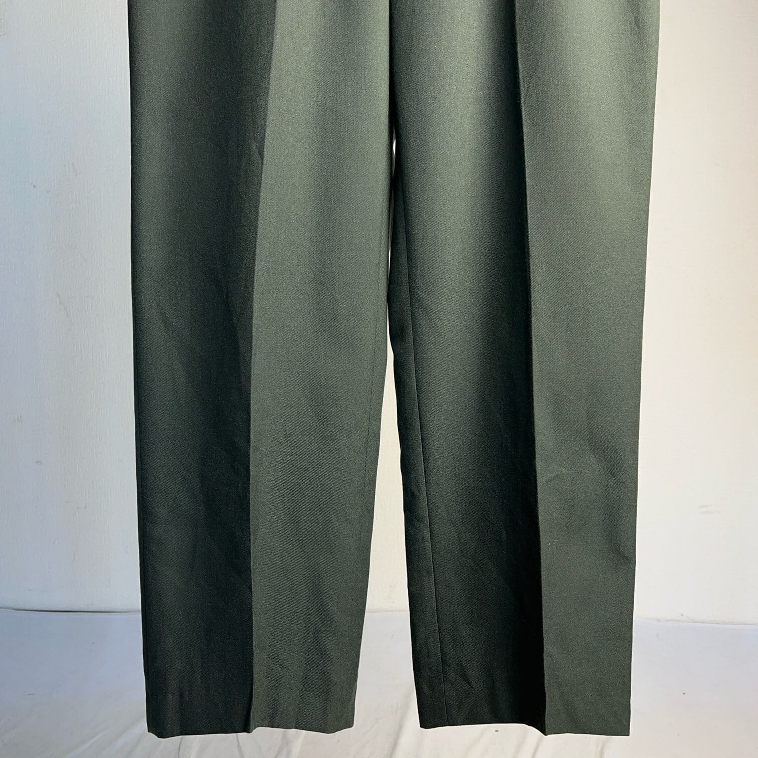 1980's U.S.MILITALY WOOL×POLY SLACKS SERGE ARMY GREEN W33 80年代