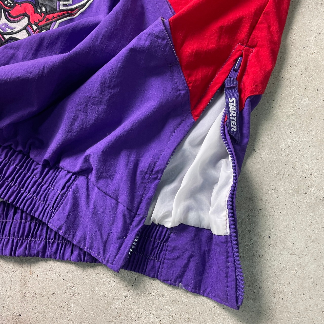 90年代 STARTER スターター NBA TORONTO RAPTORS ハーフジップ 