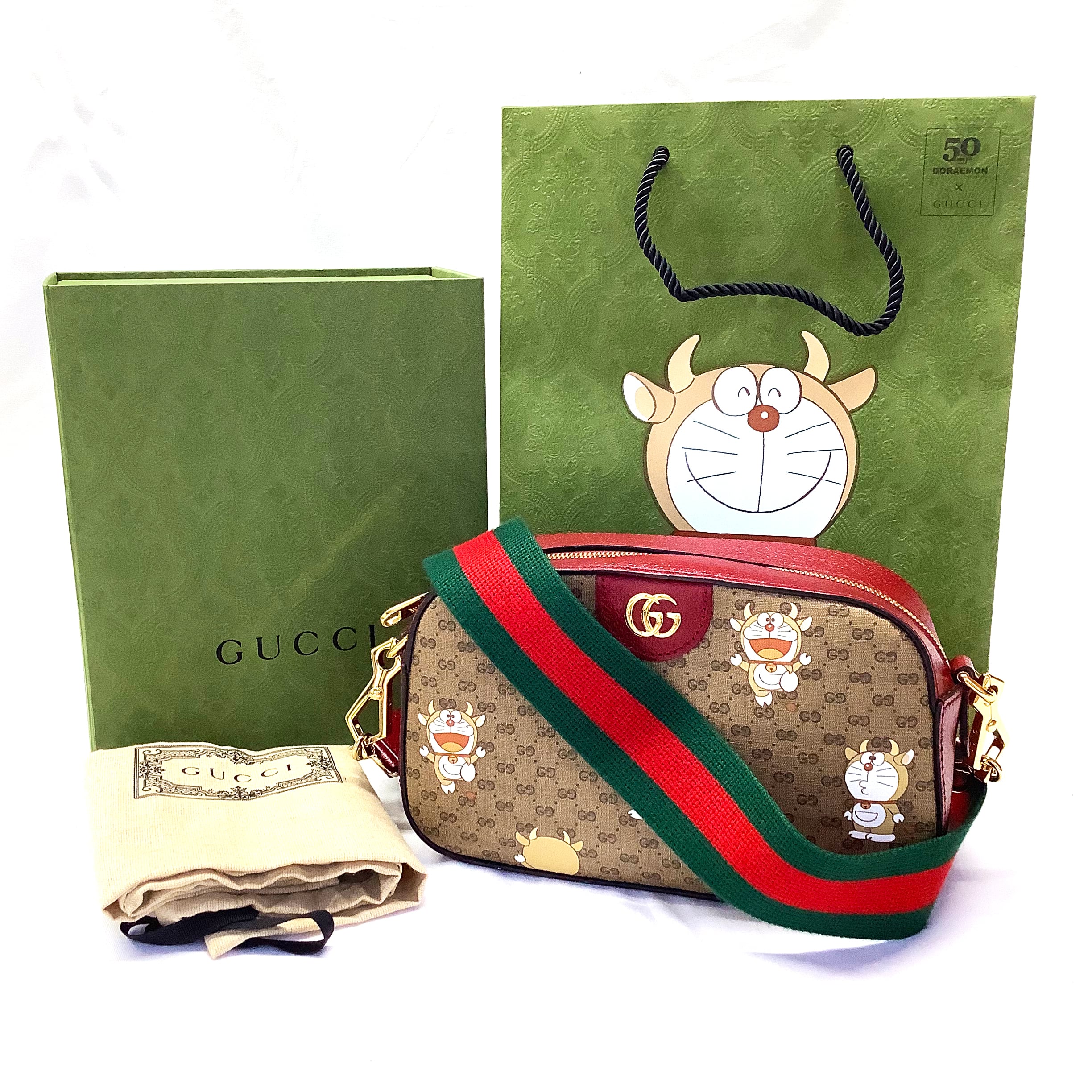 GUCCI ミニGG スプリーム ドラえもんコラボ 限定 うしドラ ショルダー