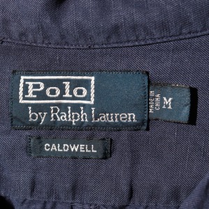 美品 M caldwell ポロラルフローレン ネイビー 半袖開襟シャツ 無地 polo ralph lauren