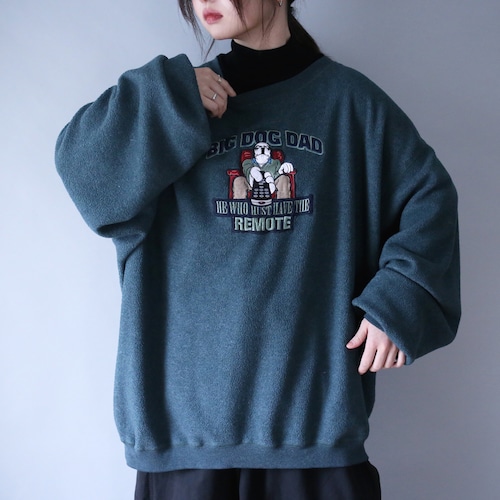 "BIG DOGS" XXX super over silhouette fleece sweatshirt