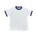 "new" GILDAN 5.3oz premium cotton ringer T-shirt(navy)