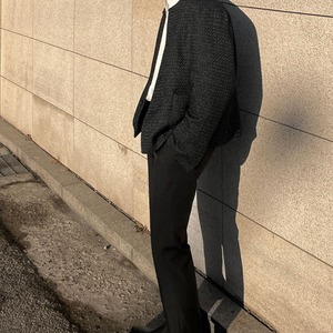 ツイードライクノーカラージャケット　MT0080393