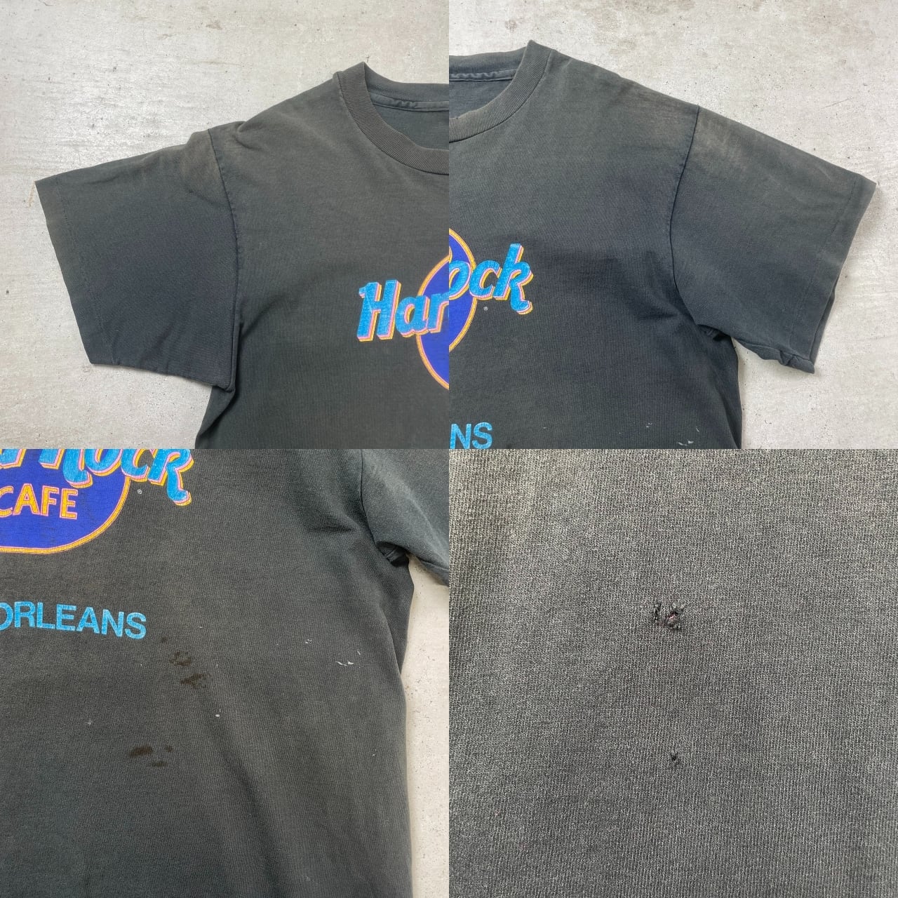 （希少）90s Hard Rock Cafe ニューオーリンズ 全刺繍ロゴ 90年代 USA製 HARD ROCK CAFE NEW ORLEANS ニューオーリンズ ハード