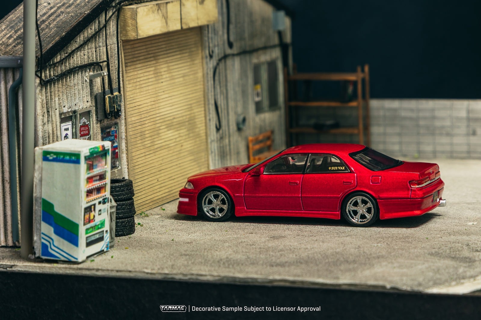 Tarmac 1/64 VERTEX Toyota Mark II JZX100 Red Metallic | ANKGLID