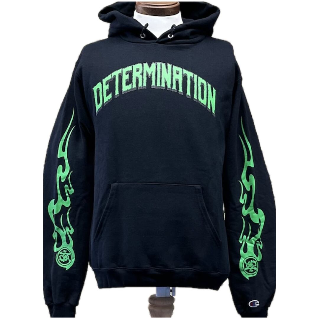 閻王 KIDS GREEN×BLACK Champion Hoodie | DETERMINATION