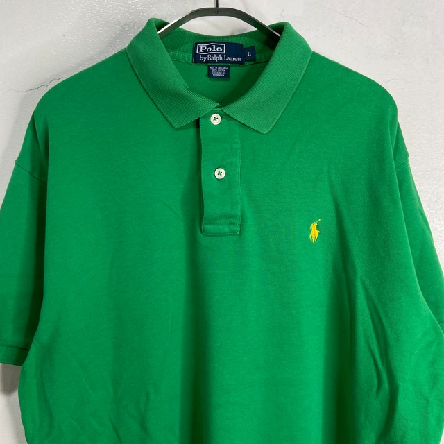 Ralph lauren ラルフローレン ワンポイントポロシャツ 緑 L 90s
