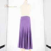 社交ダンス 衣装 スタンダード スカート レッスンウェア レディース エル・プラト 無地 パープル系 練習着 シンプル フォーマル 上品 気品 レッスン スカート ダンスウェア パープル 大人 女性用 スポーツ 舞台演出 伸縮性 コスチューム おしゃれ 丈81cm ウエストゴム ポリエステル ポリウレタン シンプルデザイン ビビッドカラー フェミニン 体型カバー