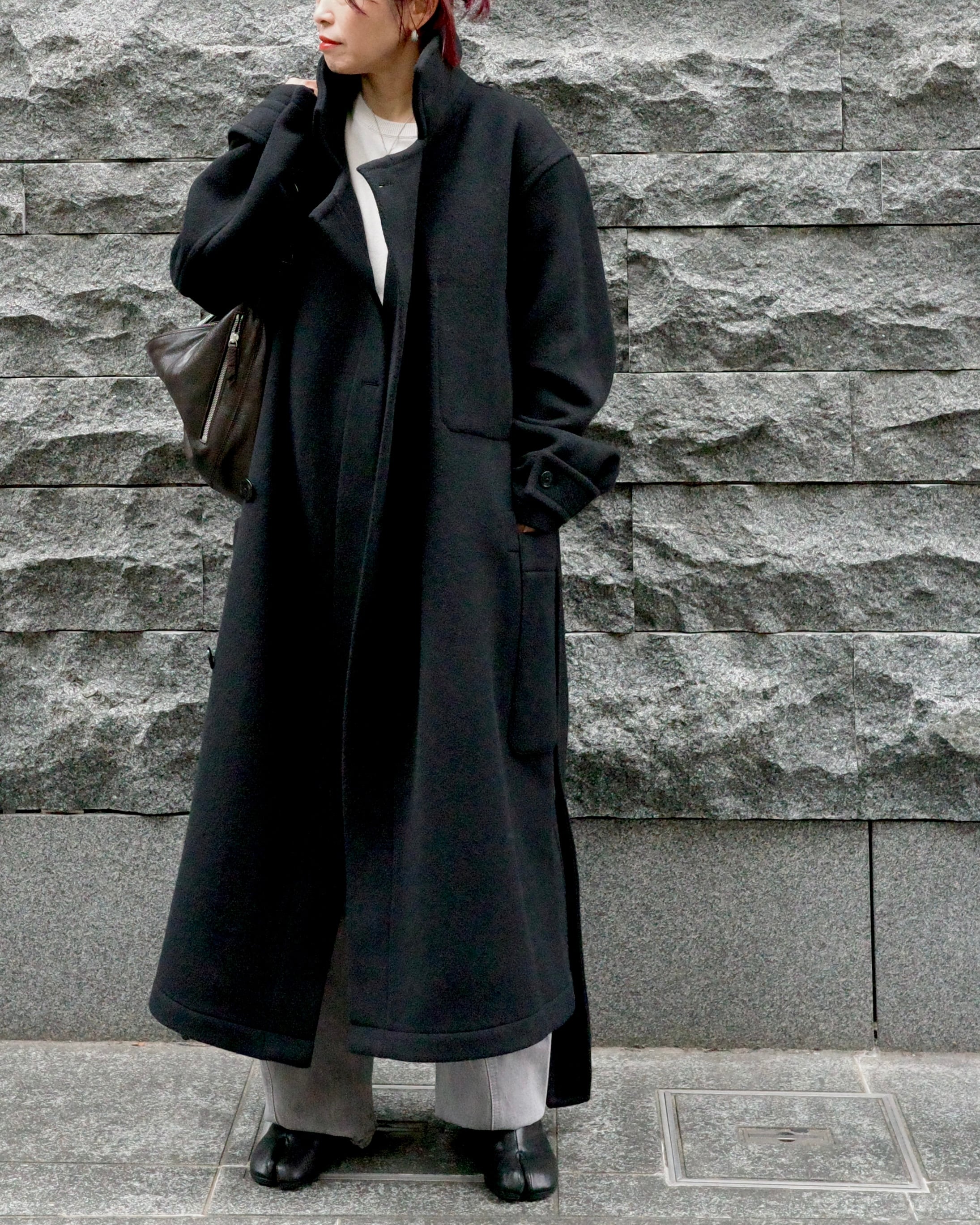 LEMAIRE / WRAP COAT -black- | LA VILLA ROUGE