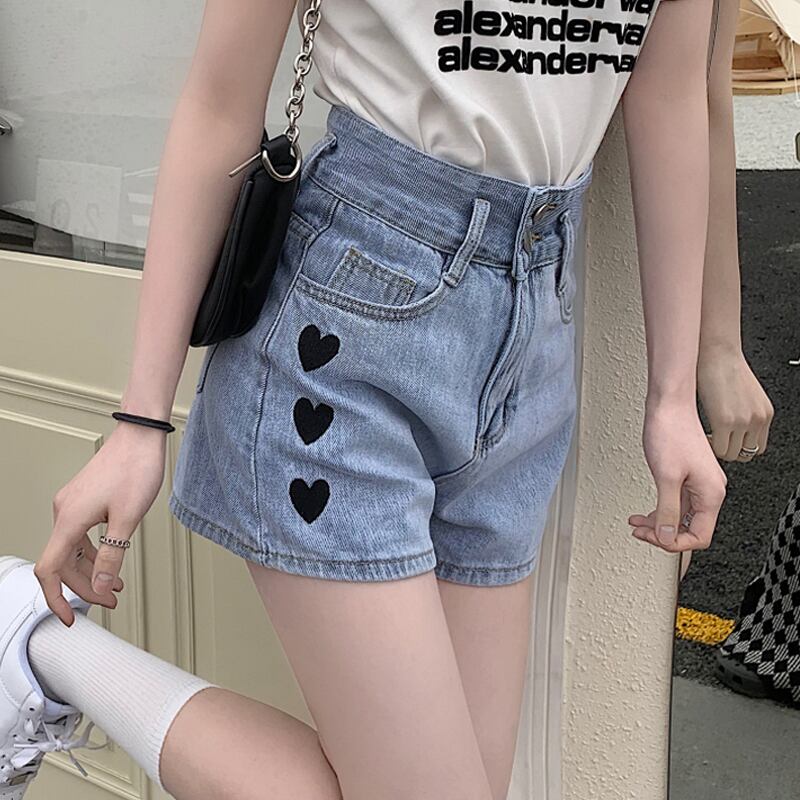 サマーパンツ ルーズショーツ ハイウェストウェストスリムジーンズ レディース 夏物 ブルマー 試着室16217496130