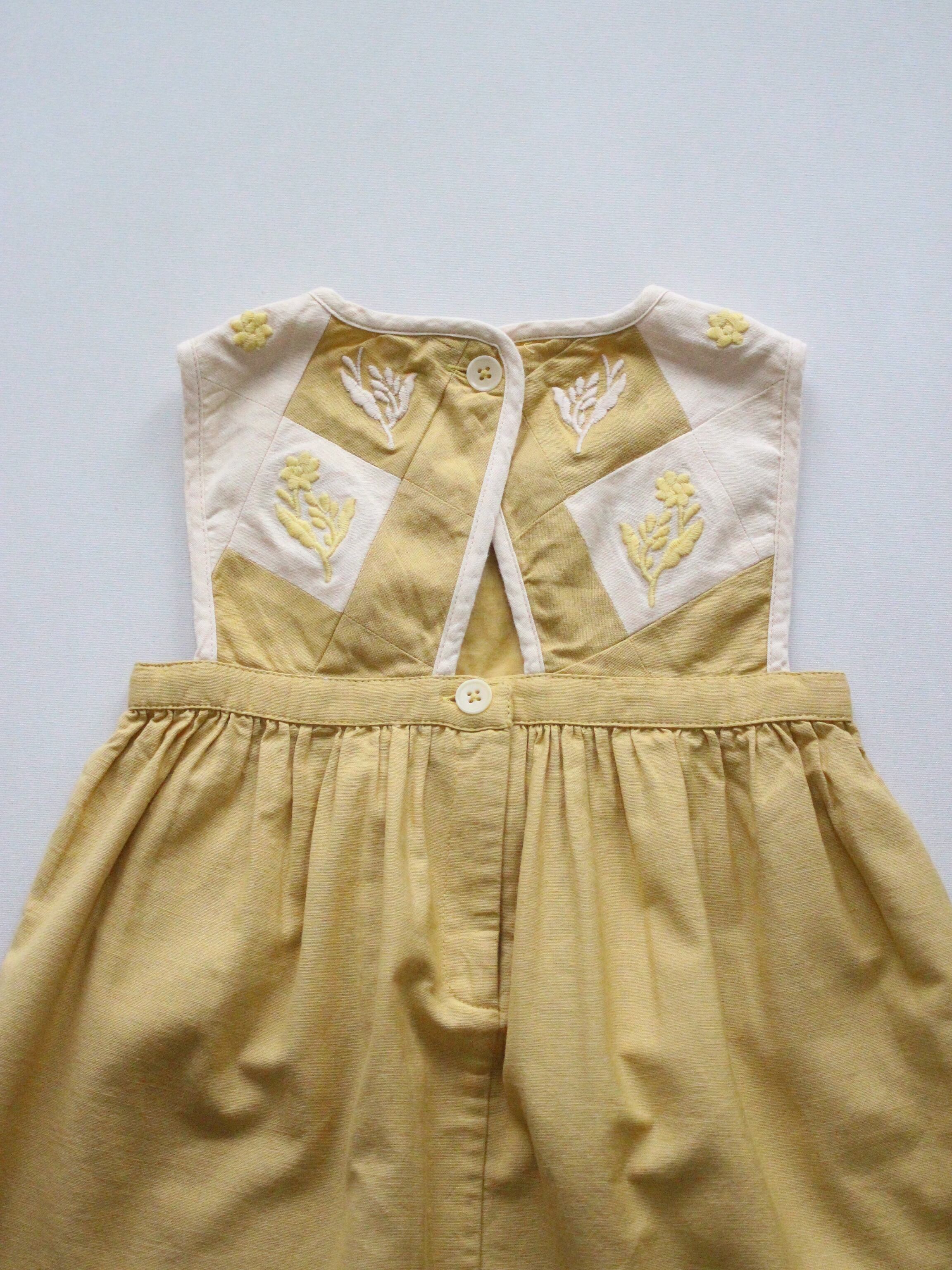 Apolina BIBI PANELLED PINAFORE - HONEY | RESONASON