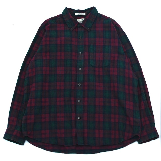 L.L.Bean button down check flannel shirt