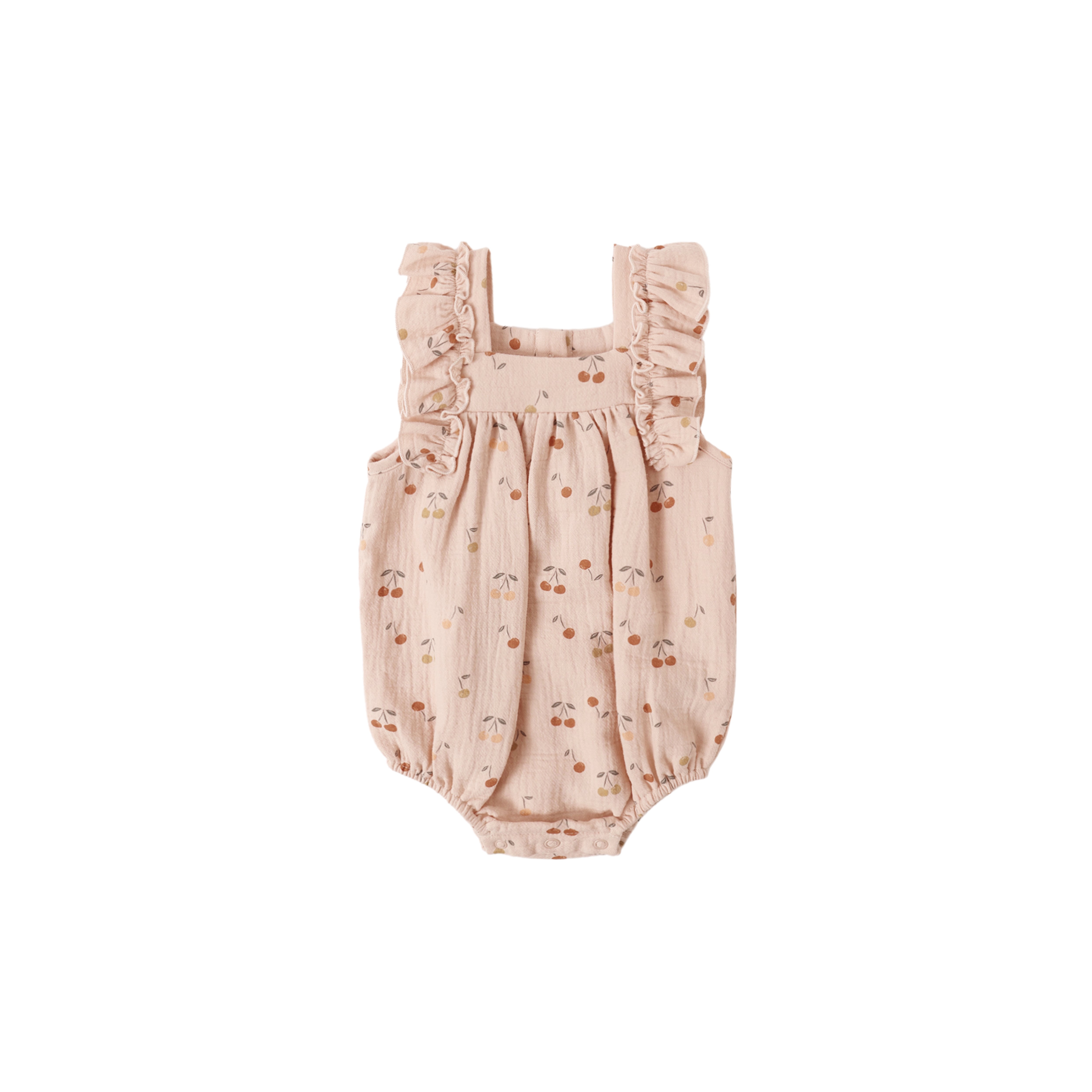 Quincy Mae(クインシーメイ) / 26ss MAYA ROMPER / CHERRIES / 6-12M・12-18M