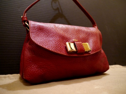 美品◆Chloeクロエ レザーハンドバッグ セミショルダーバッグ リリィ◆