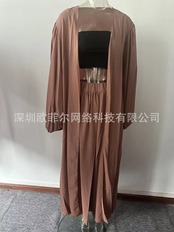 【新作】越境アマゾンファッション　新商品　欧米婦人　春夏セクシーコート3点セット