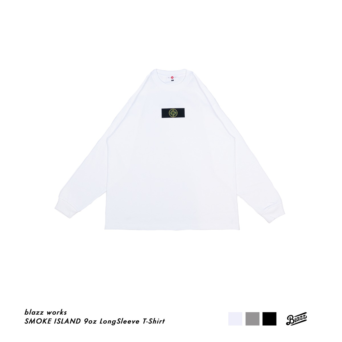 SMOKE ISLAND 9oz Long Sleeve T-Shirt [WHITE] | blazz works