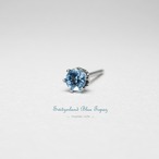 スイスブルートパーズ・ピアス 3mm(片耳)