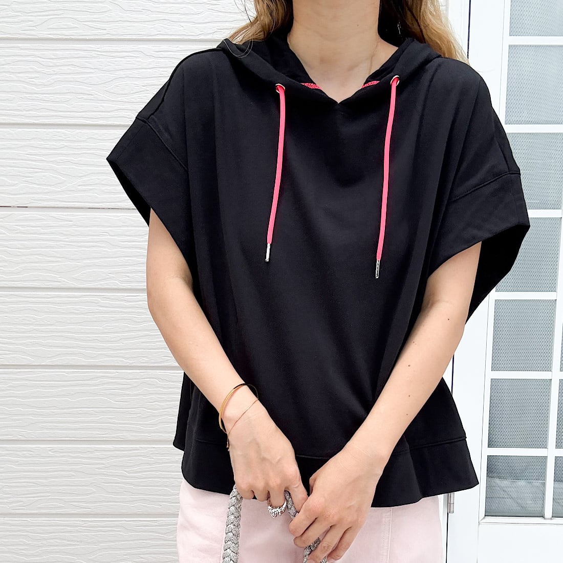 BOXシルエットフーディプルオーバー