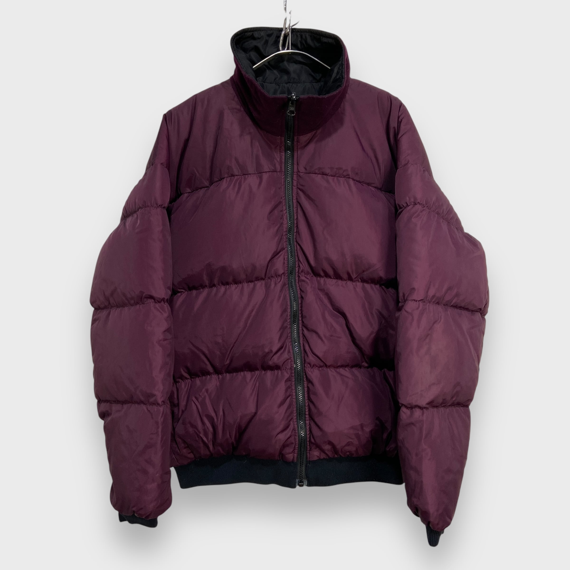 80s Columbia コロンビア リバーシブルダウンジャケット 黒 紫 L 80s Columbia コロンビア リバーシブルダウンジャケット 黒 紫 L