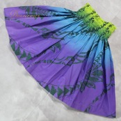 フラダンス 衣装 パウスカート プアラニ パープル系 PUALANI カヒコ柄 グラデーション グリーン系 ブルー系 シングル シンプル かわいい 華やか 鮮やか 明るい 紫 青 緑 黄緑 ハワイアン アロハ ハワイアンプリント フラ ダンス レッスン 練習