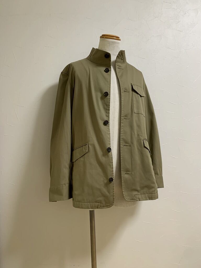 Solid Color Stitched Design Stand Collar Jacket